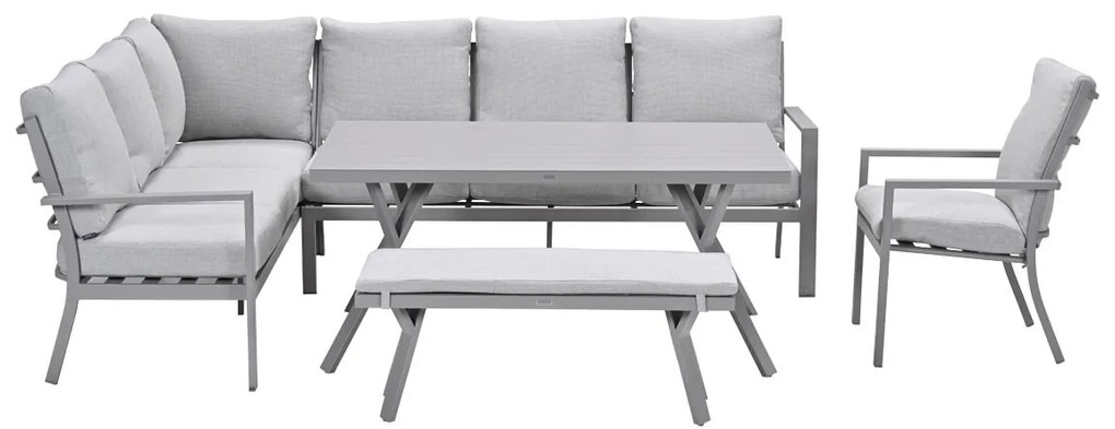 Garden Impressions Senja lounge dining set 5-delig links incl. stoel - valley sand