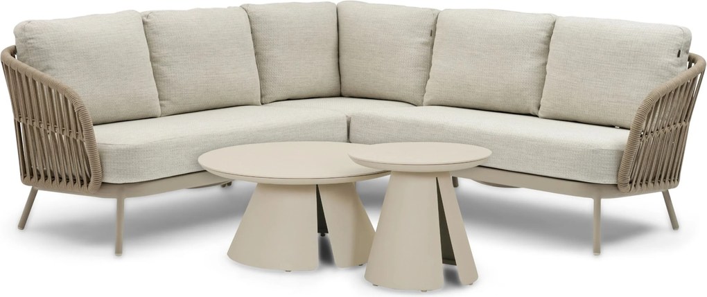 Hoek loungeset 5 personen Rope Taupe Coco Elara/Cayora
