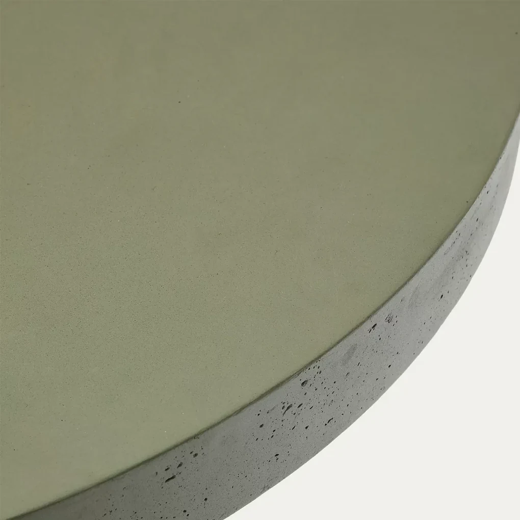 Kave Home Aiguablava Cement Eettafel Rond Groen 120 Cm - 120 X 120cm.