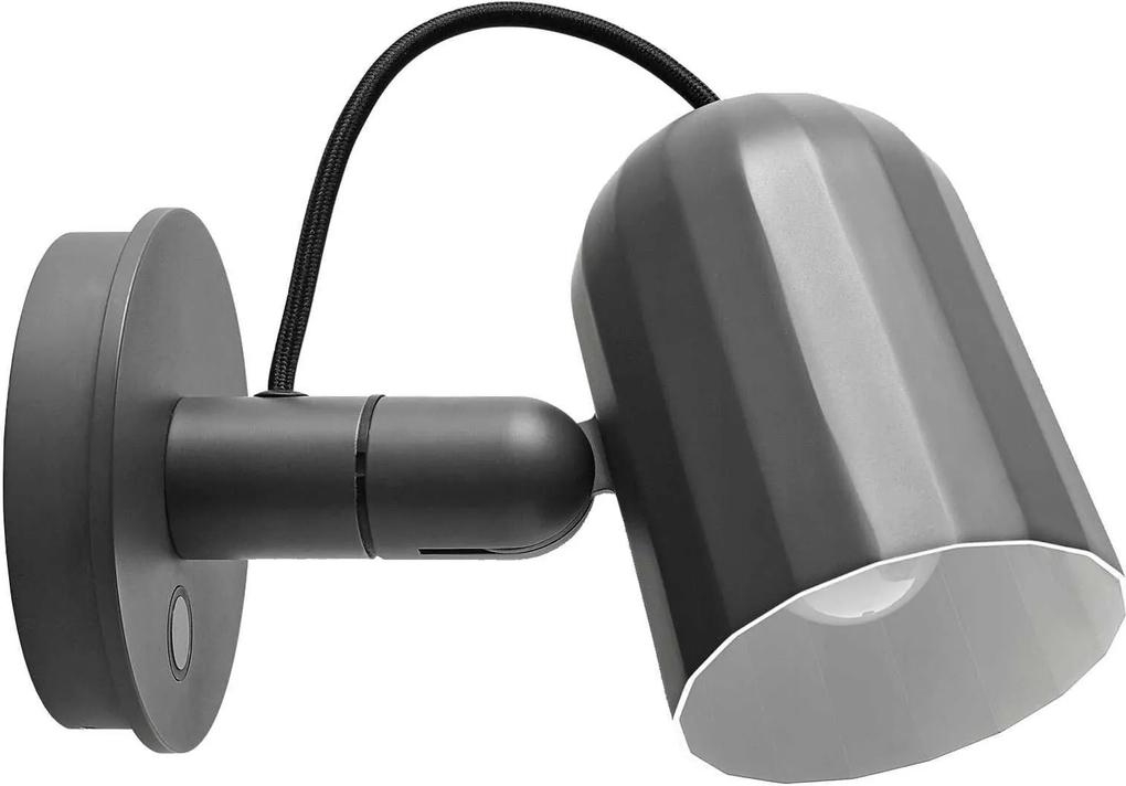 Hay Noc Wall Button LED wandlamp donkergrijs