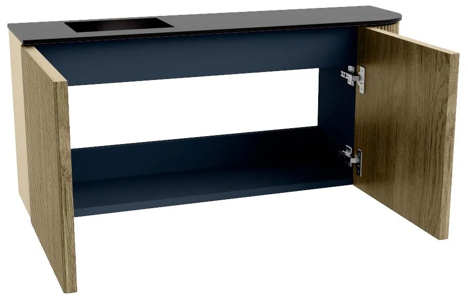 Mondiaz Joya 90cm toiletmeubel ronding rechts dusk met wastafel faye links 1 kraangat urban