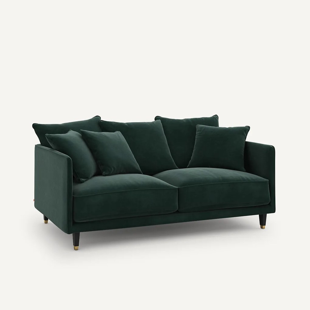 3-zits compacte fluwelen bank, Lazare