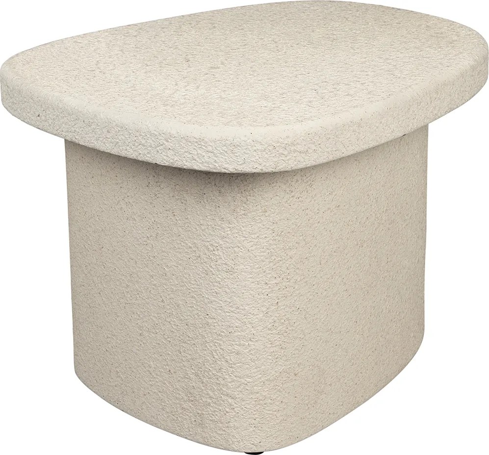 Dutchbone Veda Low Witte Bijzettafel Organisch - 56 X 41cm.