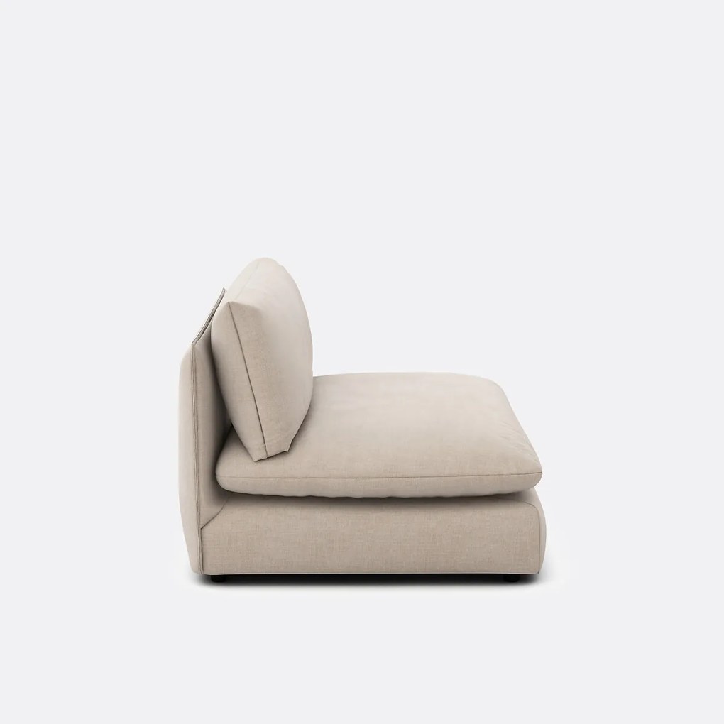 Zitelement voor modulaire sofa, in gestructureerde stof, Malo