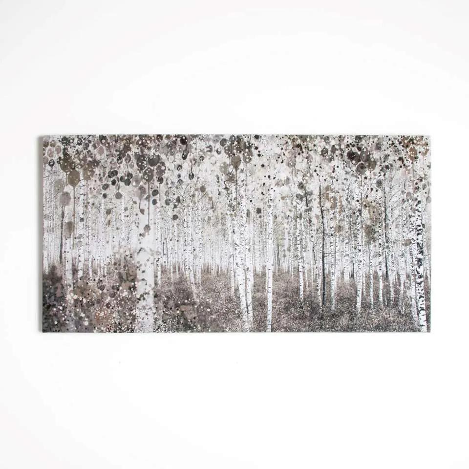 Graham & Brown canvas Woods Watercolour - grijs - 120x60 cm - Leen Bakker