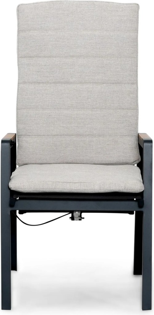 Verstelbare Tuinstoel Aluminium Grijs-antraciet Lifestyle Garden Furniture Vivaro   antracite