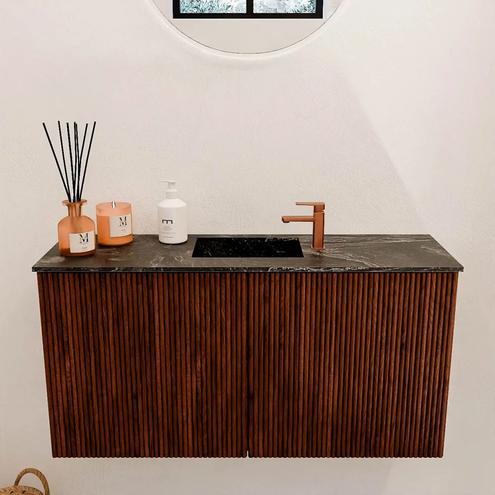 Mondiaz Joya DLux 80cm toiletmeubel ruby met wastafel faye midden 1 kraangat lava