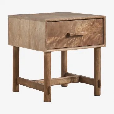 Pack Van 2 Vierkante Nachtkastjes 45x45 Cm Van Mangohout Aloma Mangohout - Sklum