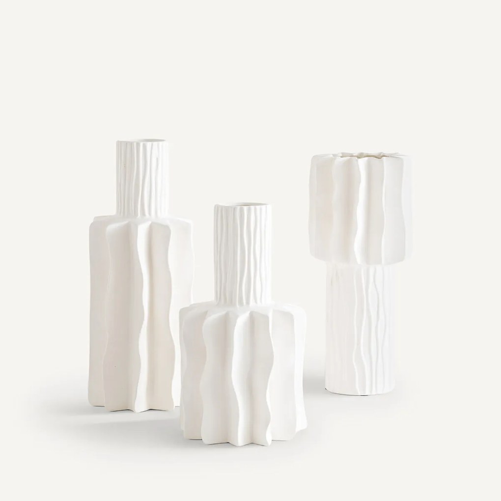 Flesvaas van mat keramiek, H29 cm, Polia