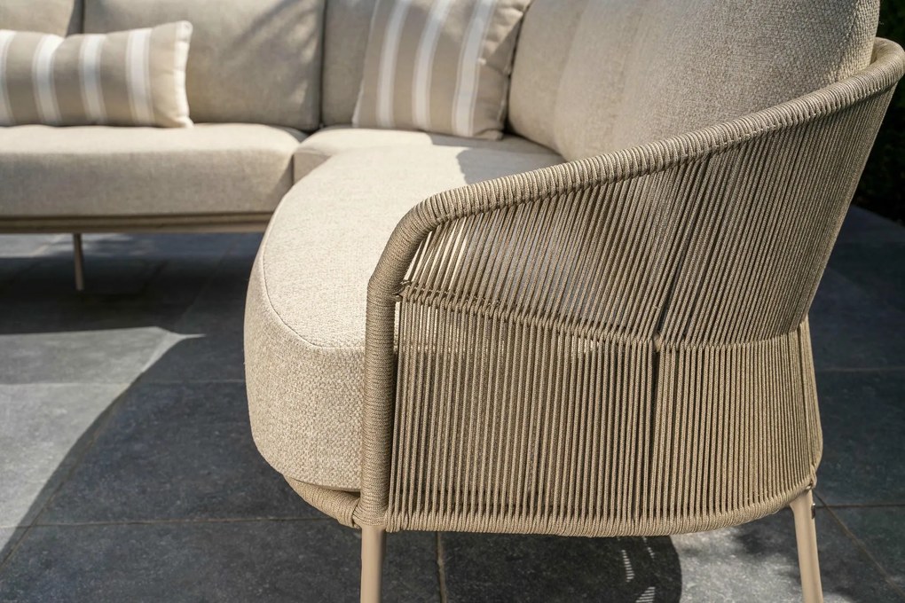 Taste by 4 Seasons Florence hoek loungebank latte *Showroommodel LoungebankLoungeset taupe weerbestendig