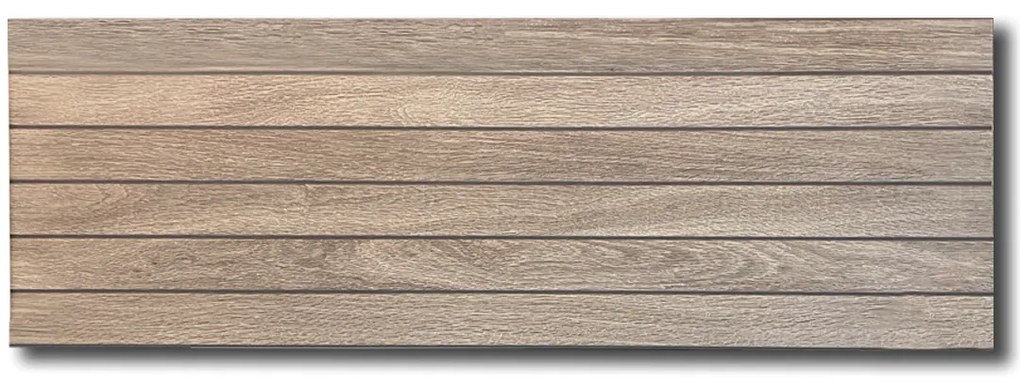 Wandtegel Houtlook 33x100 Cm Norma Grijs Beige RBT122