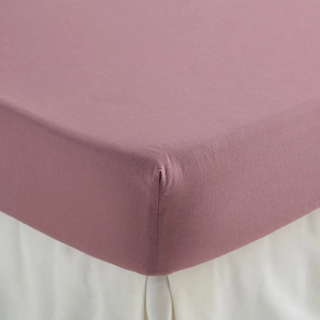 Effen hoeslaken in gewassen katoen, omslag 30 cm, Scenario