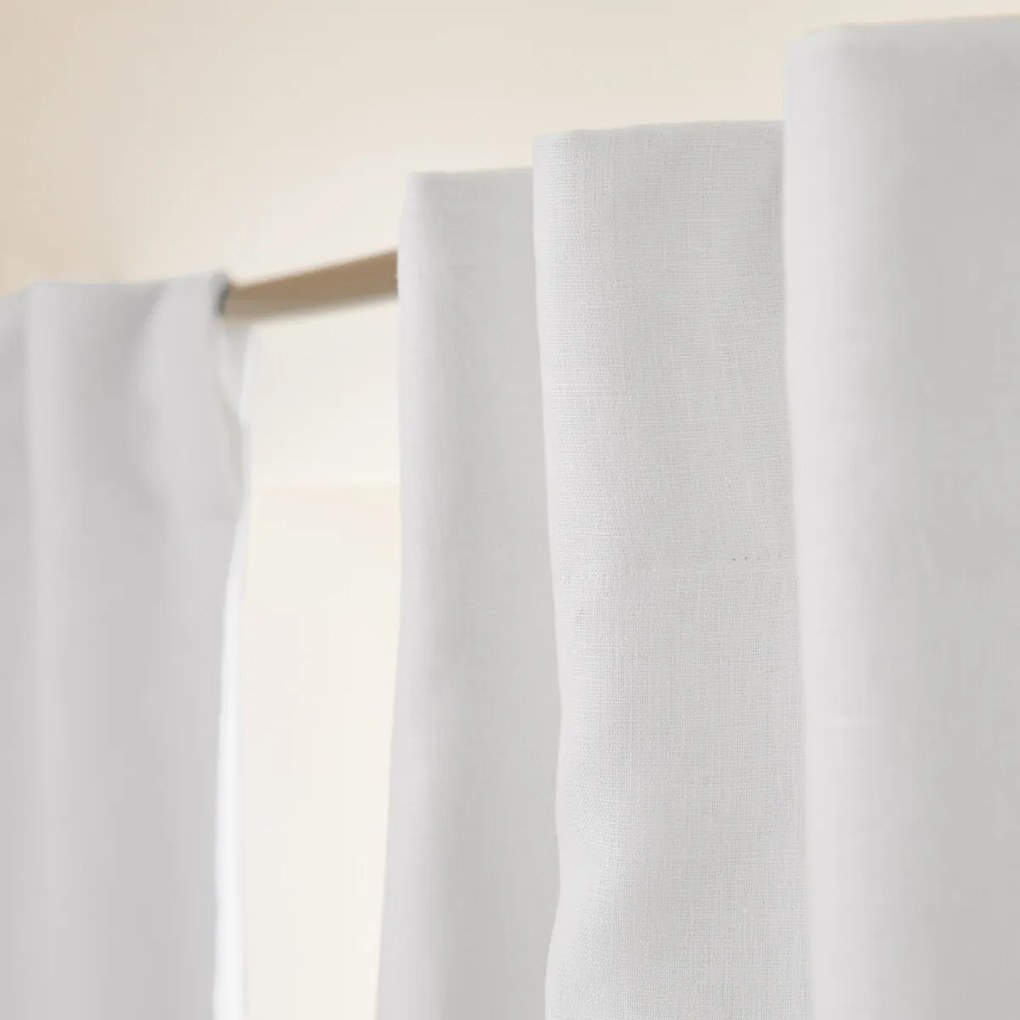 Verduisteringsgordijn van gewassen linnen, verborgen lipjes, Private