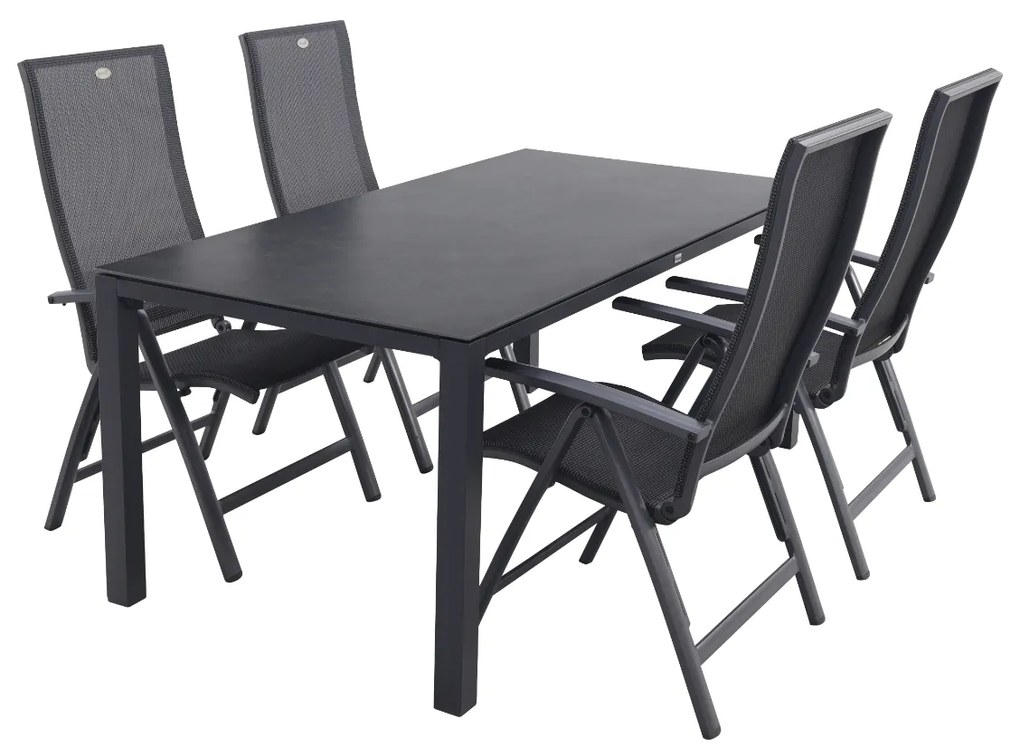 Hartman Valentino/Chaneo verstelbare tuinset - 180x90 cm. - 5-delig