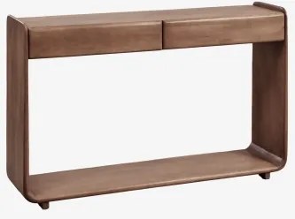 Rechthoekige Halconsole 120x30 Cm In Tinsley Hout Donker Acaciabruin - Sklum