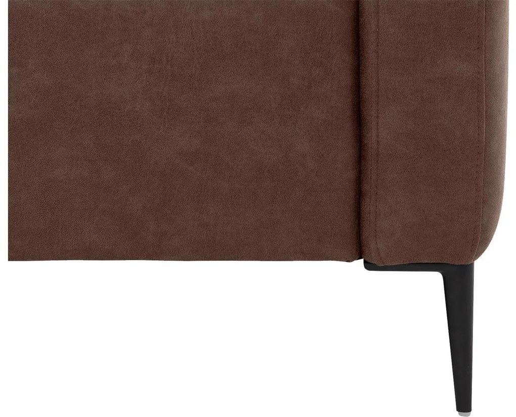 Goossens Key West bruin, micro leer, 2,5-zits, modern design