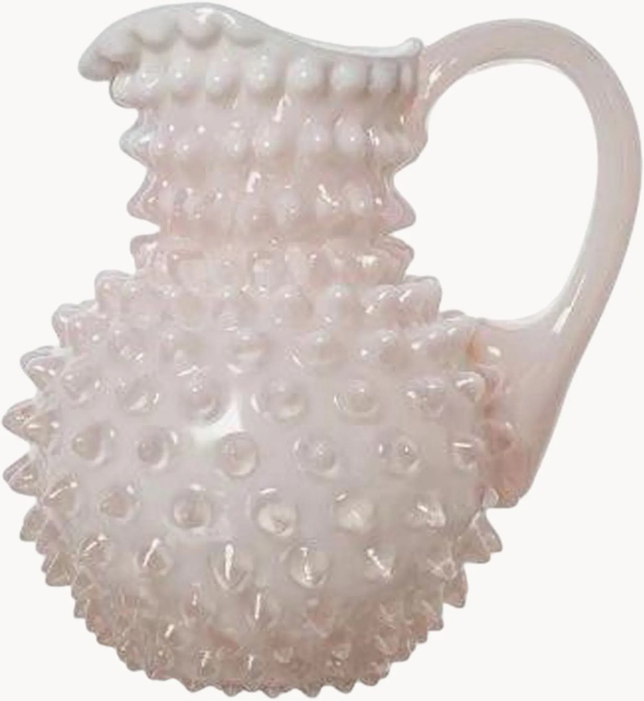 Mondgeblazen melkkan Opaline Hobnail, 500 ml