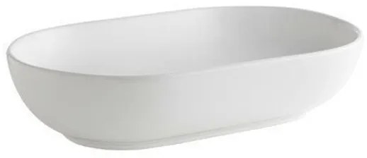 Go By van Marcke Cascata opbouwwastafel ovaal 55x35x13cm zonder overloop zonder afvoerplug porselein Glans Wit FEECT5500AWHA