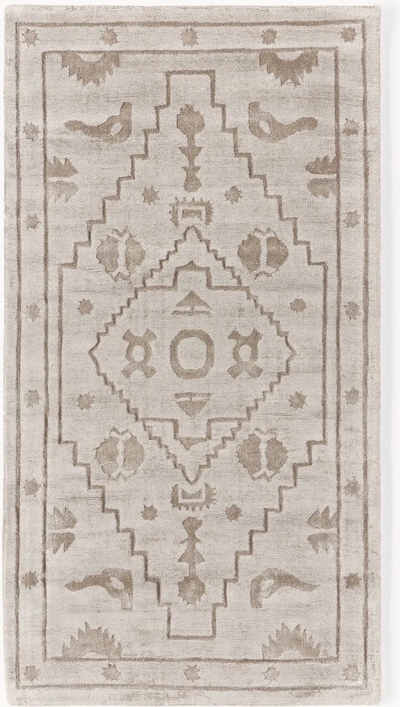 Handgeweven viscose vloerkleed Shaila