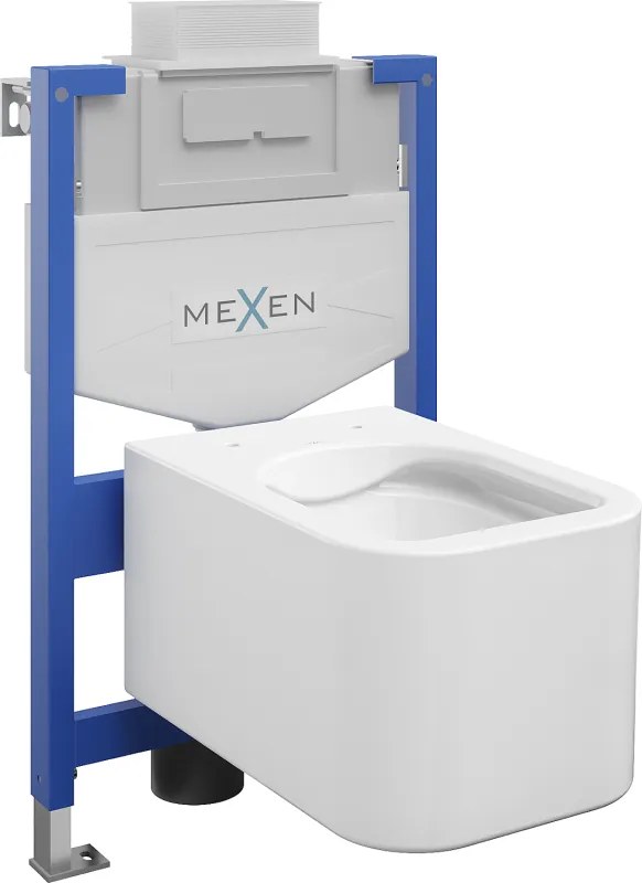 Mexen inbouwtoiletset WC frame Fenix XS-U met WC-kom Elis, glanzend wit - 6853391XX00
