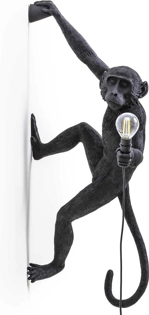 Seletti Seletti Monkey Hanging Wandlamp Buiten Zwart Versie Rechts