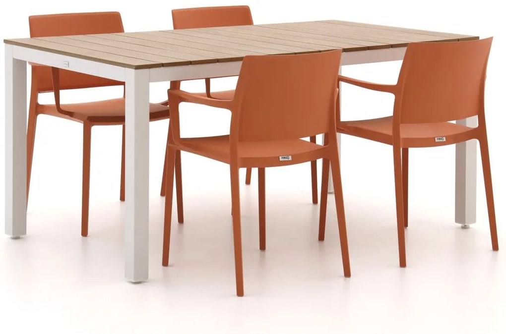 Diningset Forza  | 4 personen polywood | Tuinset stapelbaar | 5-delig | Kees Smit Tuinmeubelen