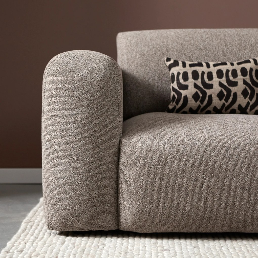 PEPP Interiors Soul Bruine Hoekbank Met Chaise Longue Rechts