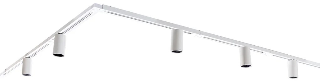Modern railsysteem met 5 spots wit 1-fase GU10 35mm - Iconic Ruby