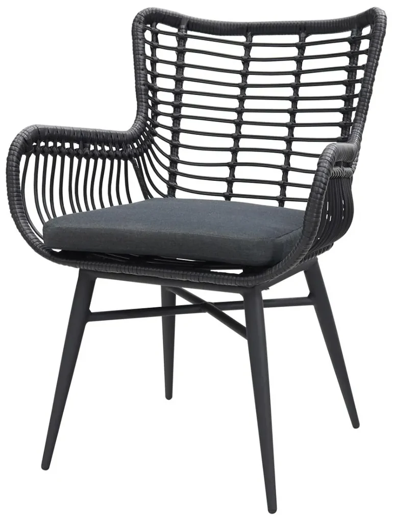 Jasmine Black/Silva 240x115 cm. ovale tuinset - 7-delig