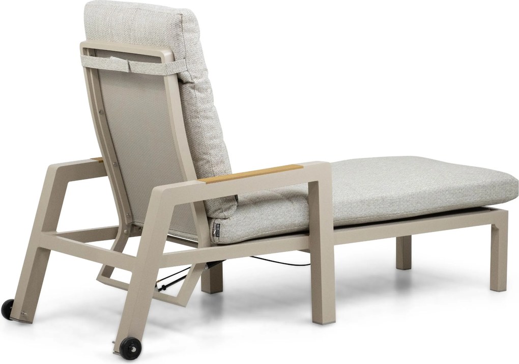 Lifestyle Garden Furniture Evora Ligbed Verstelbaar Aluminium Zand/Beige