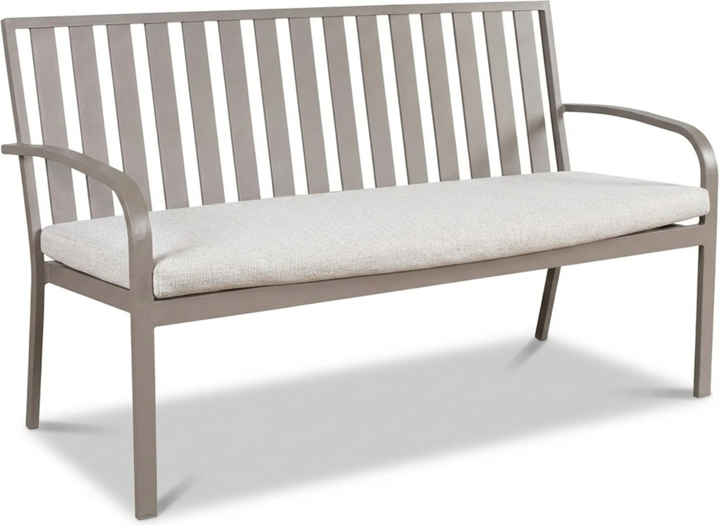 Milan Alu -seater Bench Taupe Zand/Beige