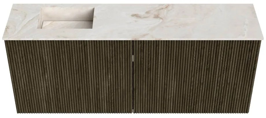 Mondiaz Joya DLux 100cm toiletmeubel shadow met wastafel faye links 1 kraangat frappe