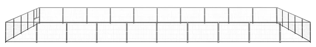 vidaXL Hondenkennel 50 m² staal zwart