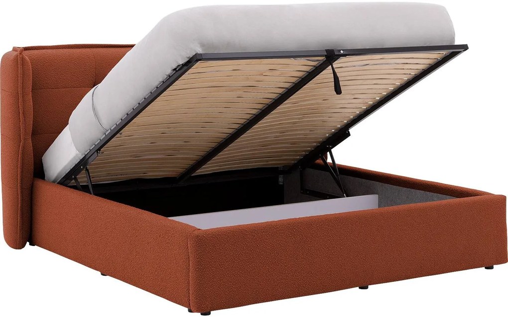 Goossens Gestoffeerd Bedframe Canon, 160 x 200 cm met storage, met 2x lattenbodem