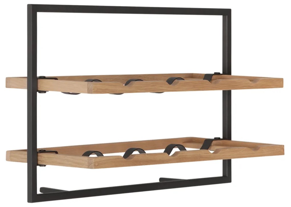 DTP Home Winemate Oak Type C Wand Wijnrek Van Eikenhout - 50x25x35cm.