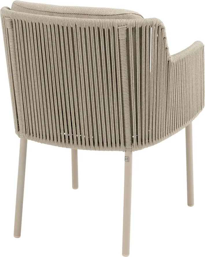 4 Seasons Bernini tuinset 7-delig - Prado tuintafel Ø160 cm - ceramic sabbia latte