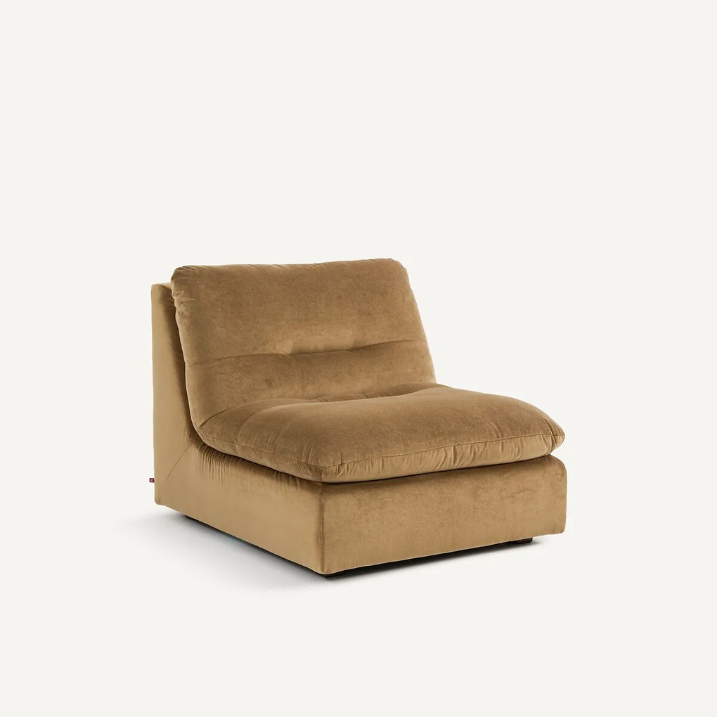 Modulaire fauteuil in linnen fluweel, GIULIANO