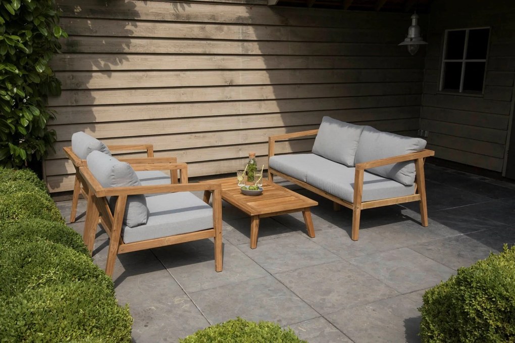 Exotan Stoel-Bank Loungeset - Lucca - Teak - Exotan