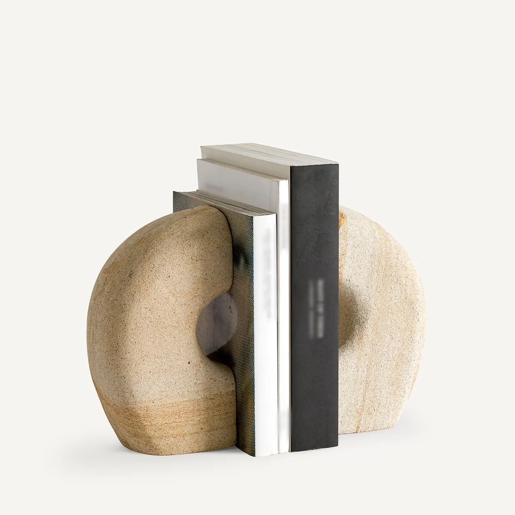Set van 2 boekensteunen, Sandsti