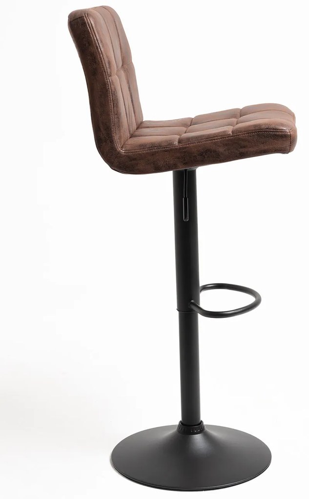Vintage bruine kunstleren Casper kruk