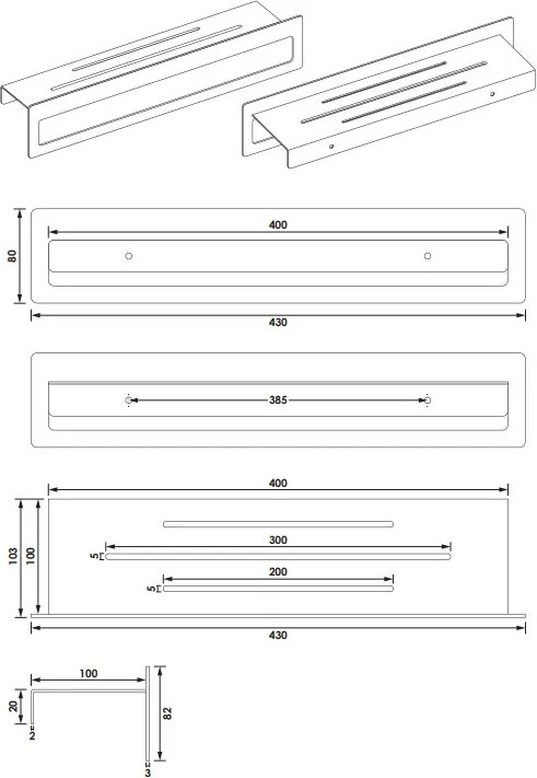 Brauer Chrome Edition handdoekrek met planchet chroom