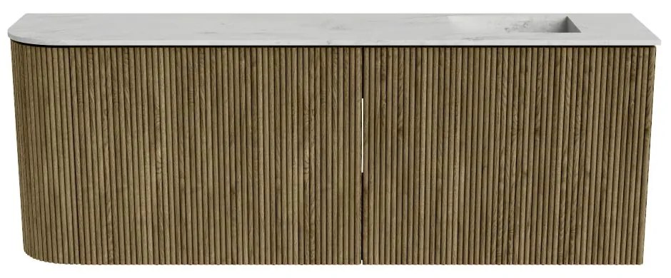 Mondiaz Joya DLux 110cm toiletmeubel ronding links dusk met wastafel faye rechts zonder kraangat opalo