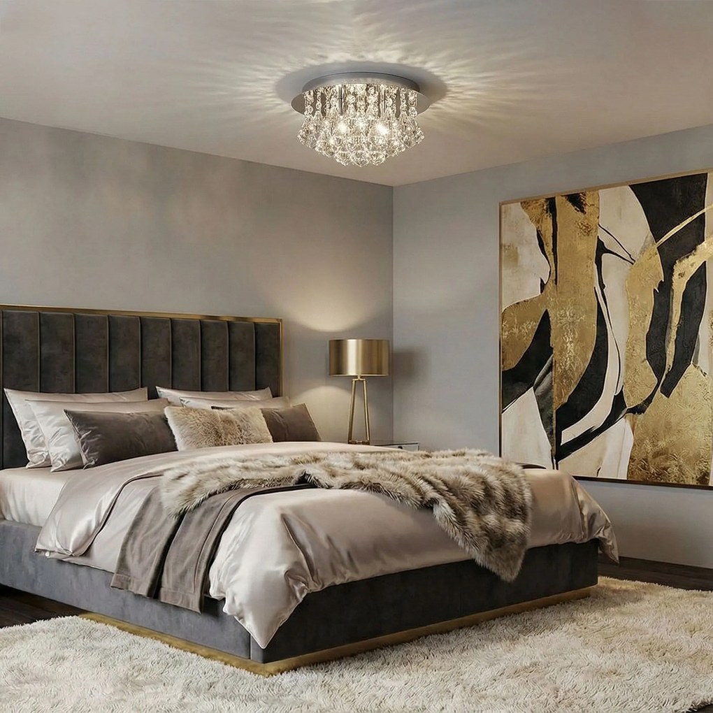 Kristallen plafondlamp APP1039-3C Chroom