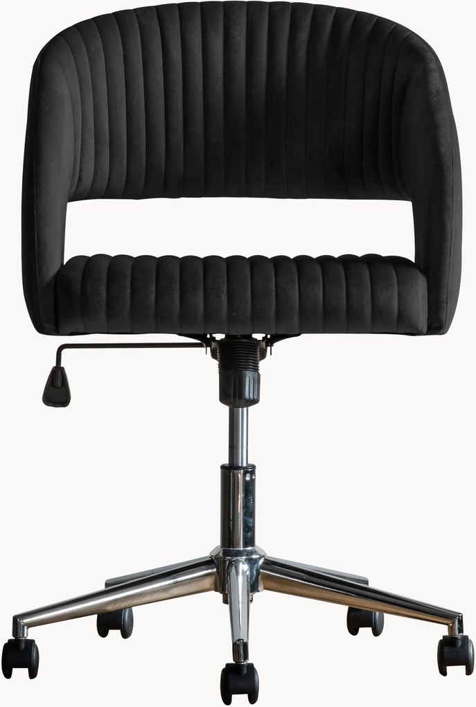 Fluwelen bureaustoel Murray, in hoogte verstelbaar