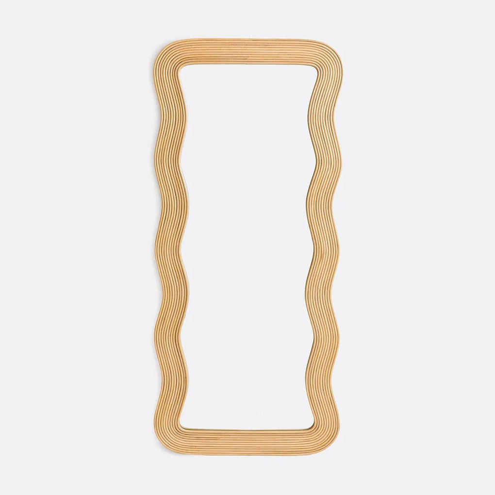 Golvend spiegel in rotan H180 cm, Kiza