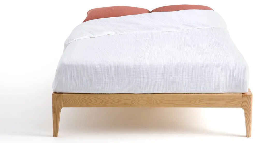 Bed in massief essenhout met lattenbodem , Agura