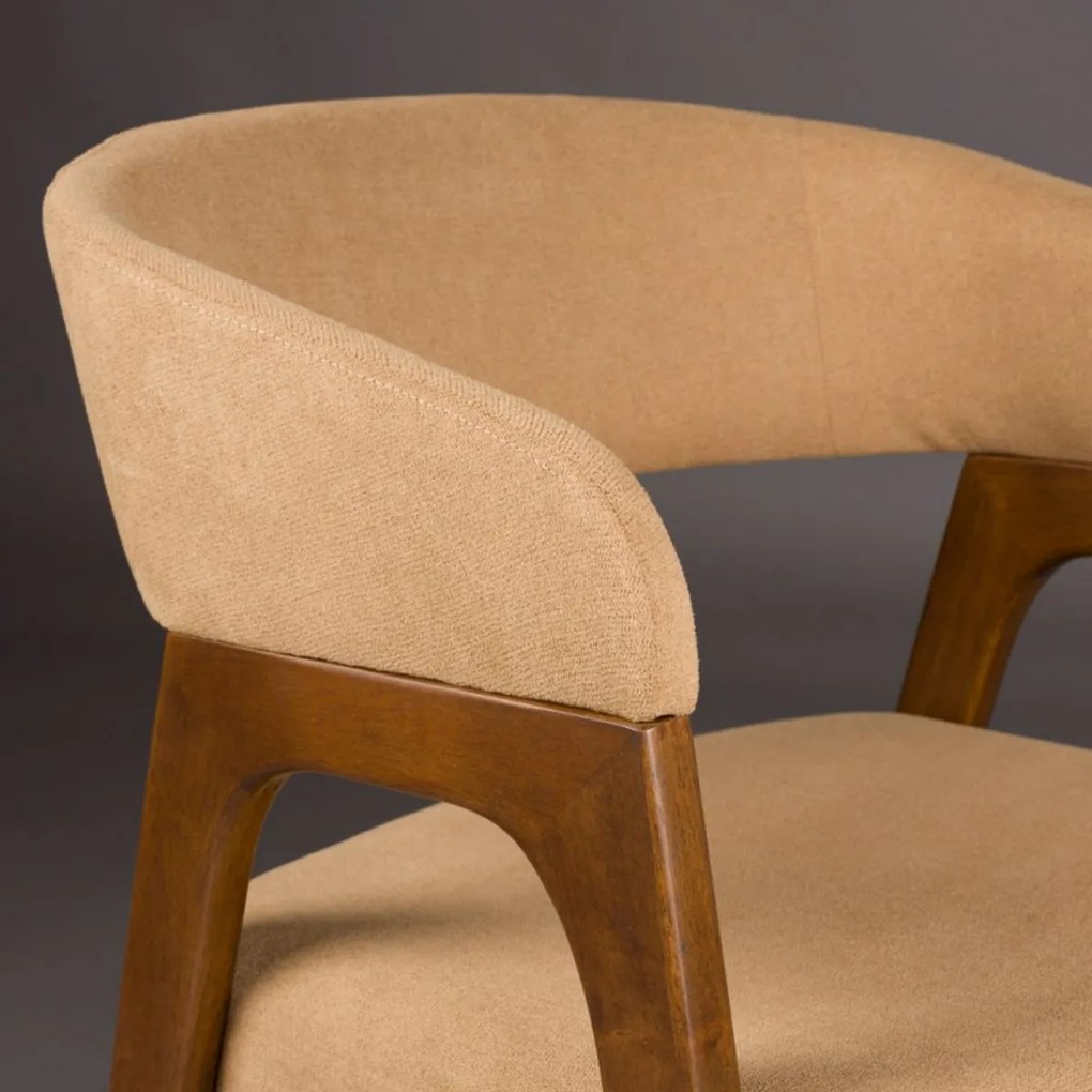 Dutchbone Adamello Vintage Eetkamerstoel Walnoot Beige