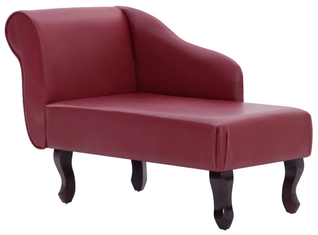 vidaXL Chaise longue kunstleer wijnrood