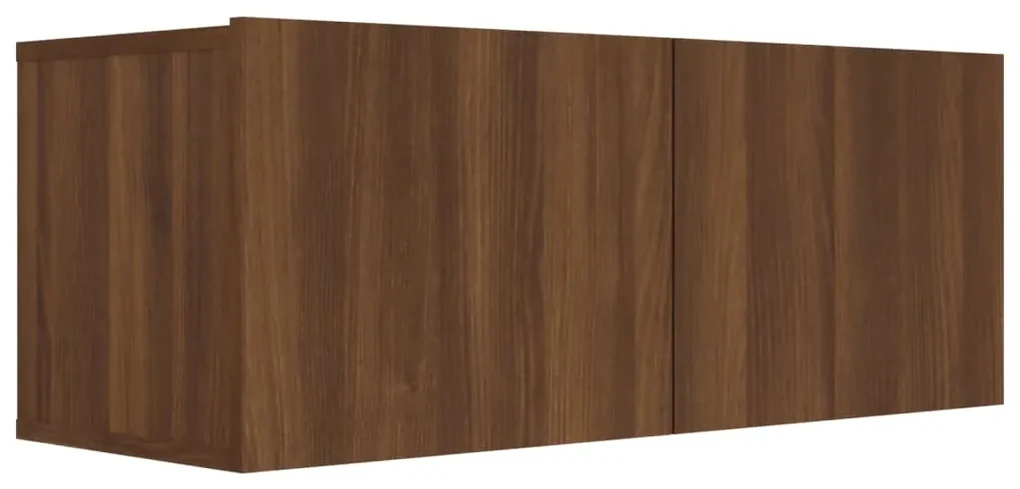 vidaXL Tv-meubel 80x30x30 cm bewerkt hout bruineikenkleurig