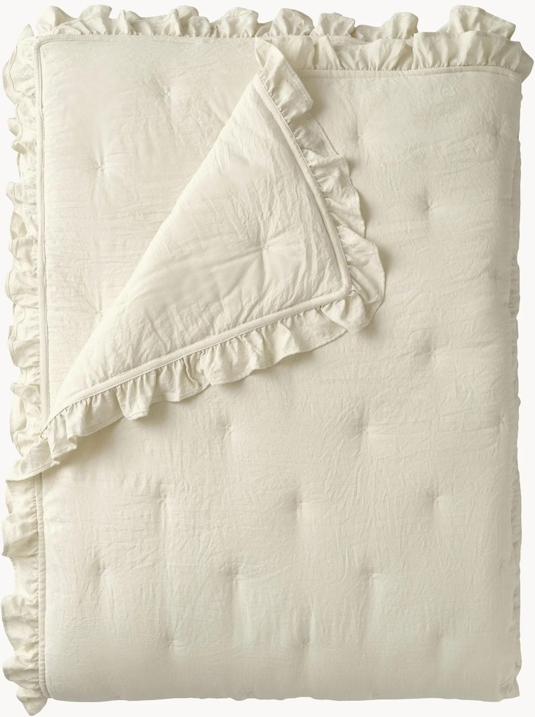 Gewatteerde bedsprei Aimée met ruches